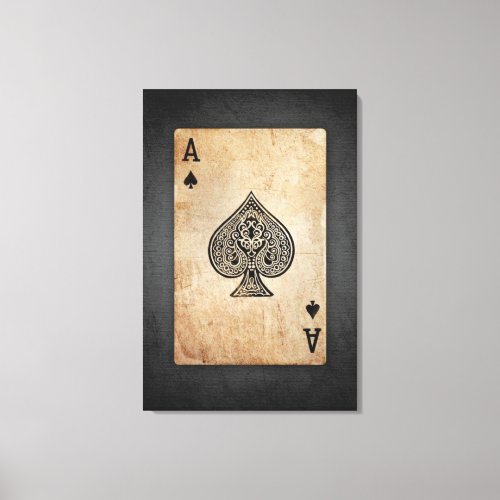 Ace of spades throw pillow canvas print