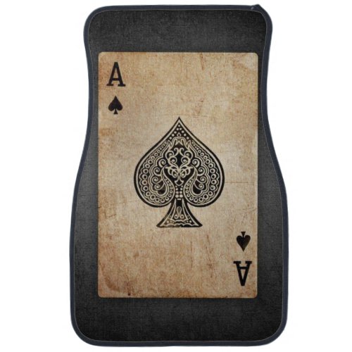 Ace of spades throw pillow car floor mat