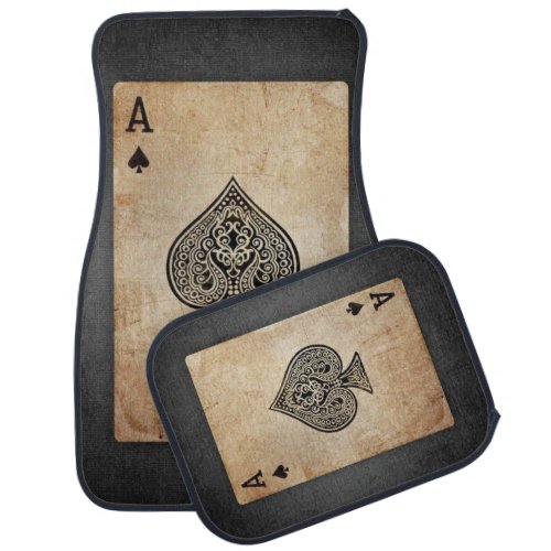 Ace of spades throw pillow car floor mat