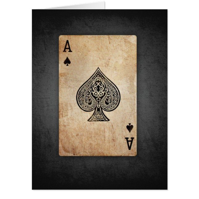 Ace of spades throw pillow card (Front)