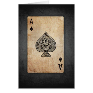 Ace of spades throw pillow card