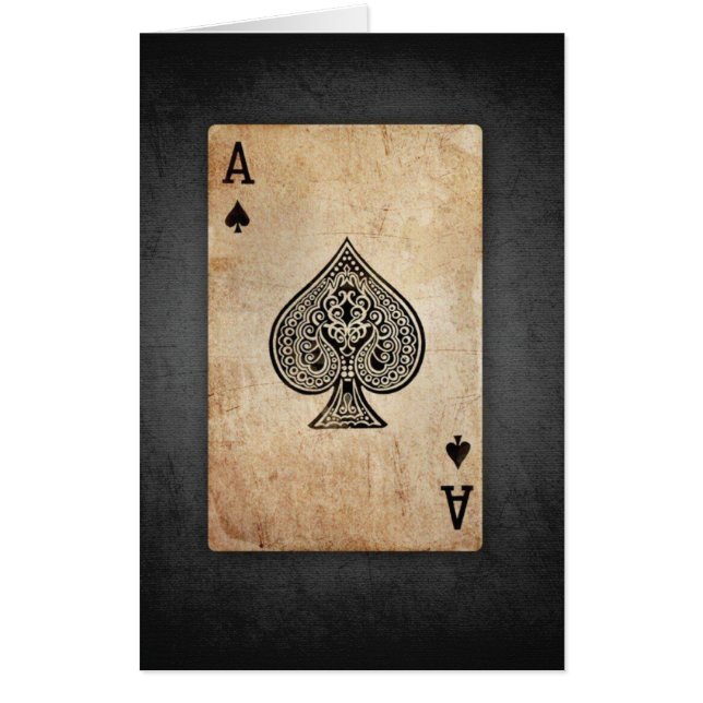 Ace of spades throw pillow card (Front)
