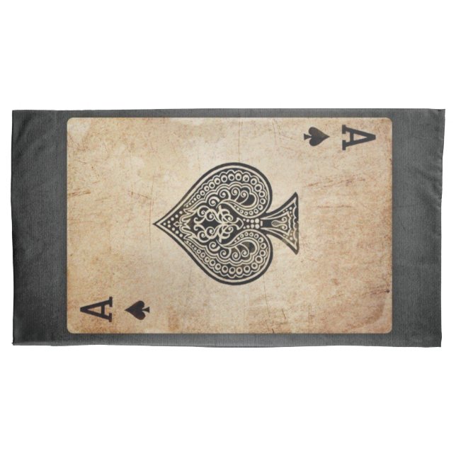 Ace of spades throw pillow case (Front)