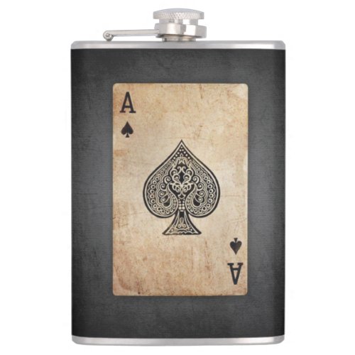 Ace of spades throw pillow flask