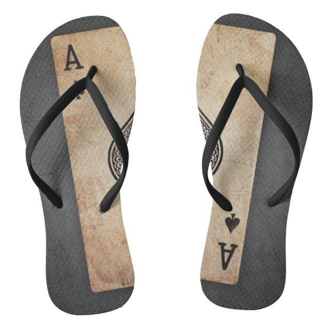 Ace of spades throw pillow flip flops (Footbed)