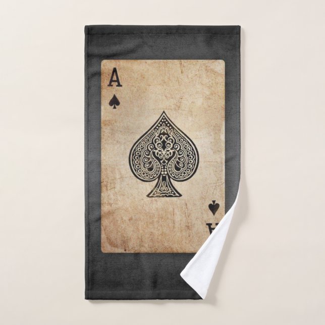 Ace of spades throw pillow hand towel  (Hand Towel)