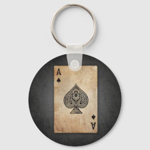 Ace of spades throw pillow keychain