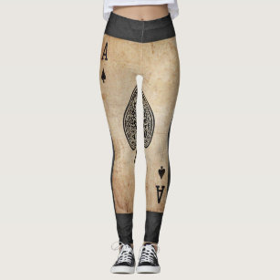  Ace Spades Playing Poker Card Women's Yoga Pants High