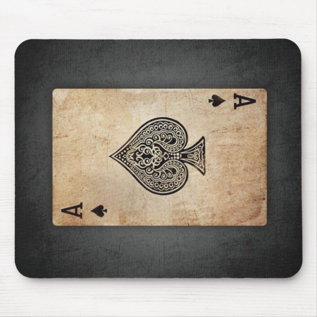 Ace of spades throw pillow mouse pad (Front)