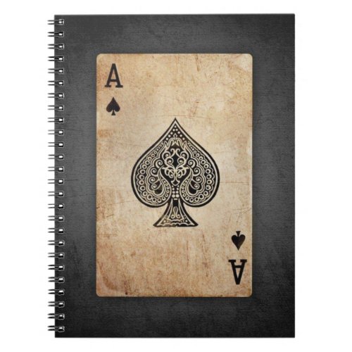 Ace of spades throw pillow notebook