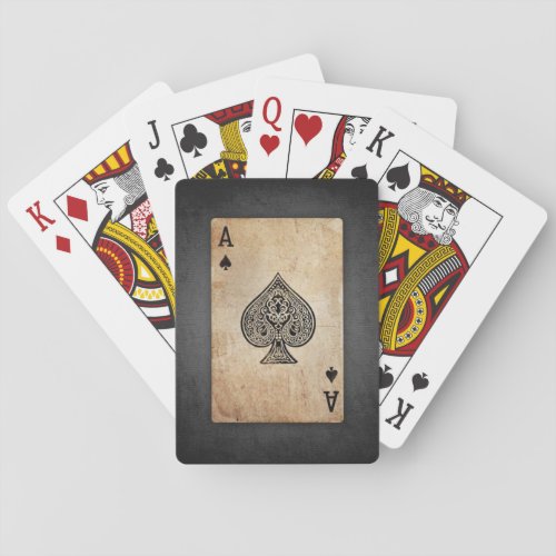 Ace of spades throw pillow playing cards