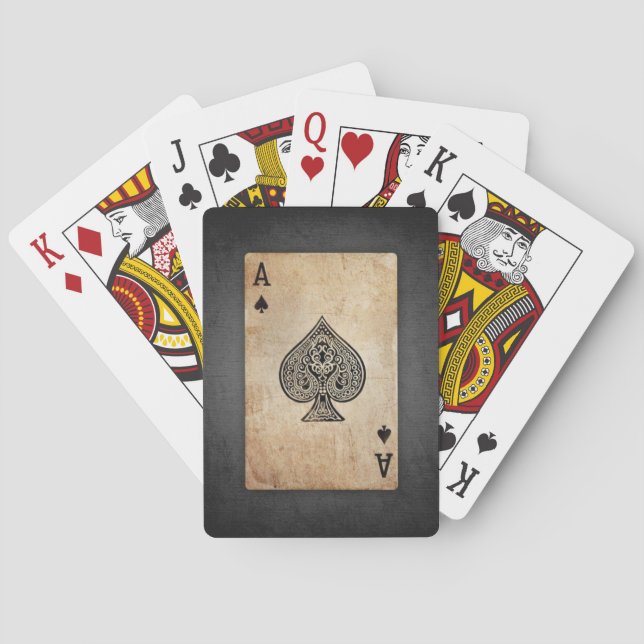 Ace of spades throw pillow poker cards (Back)