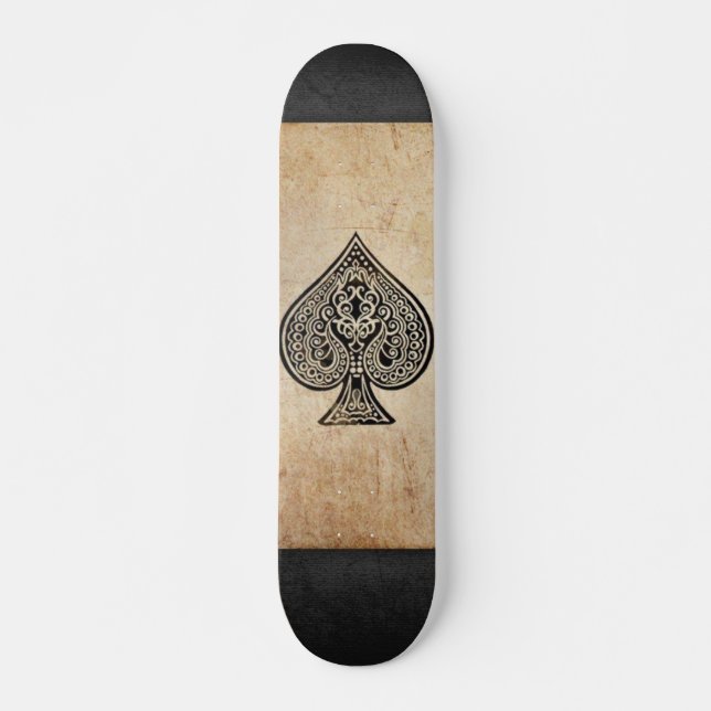 Ace of spades throw pillow skateboard (Front)