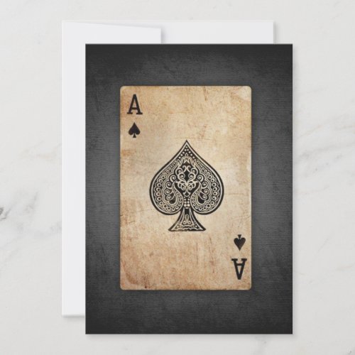 Ace of spades throw pillow thank you card