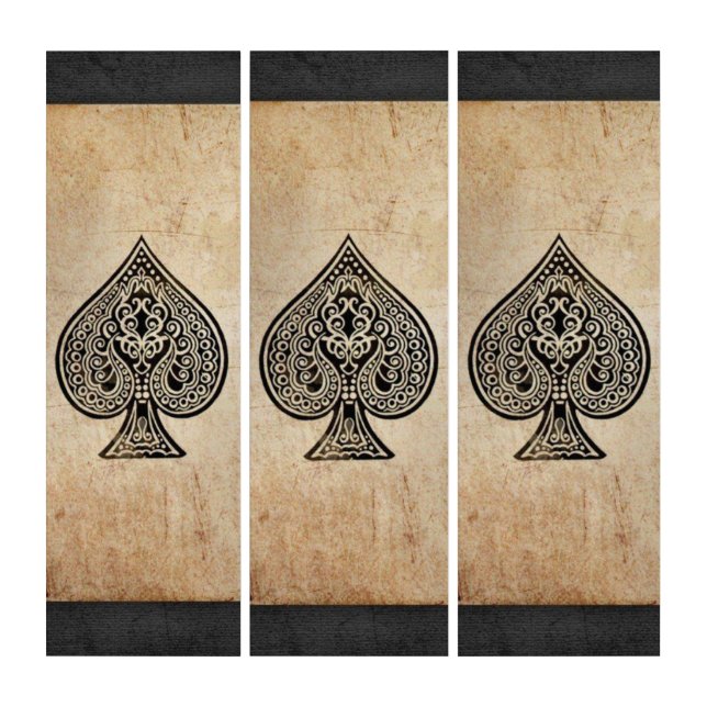 Ace of spades throw pillow triptych (Front)