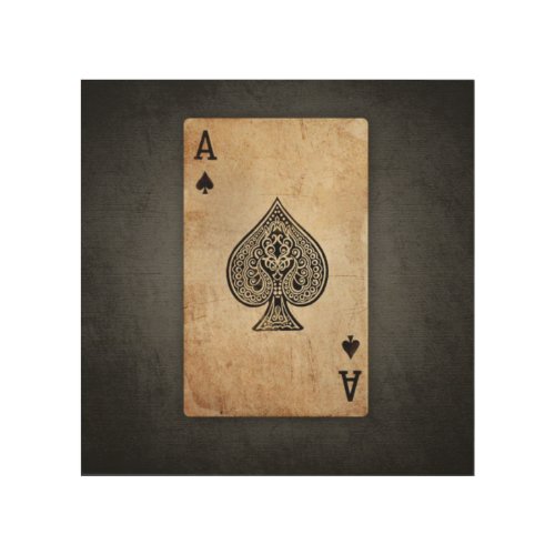 Ace of spades throw pillow wood wall art