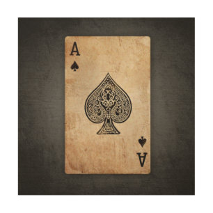 Ace of spades throw pillow wood wall art