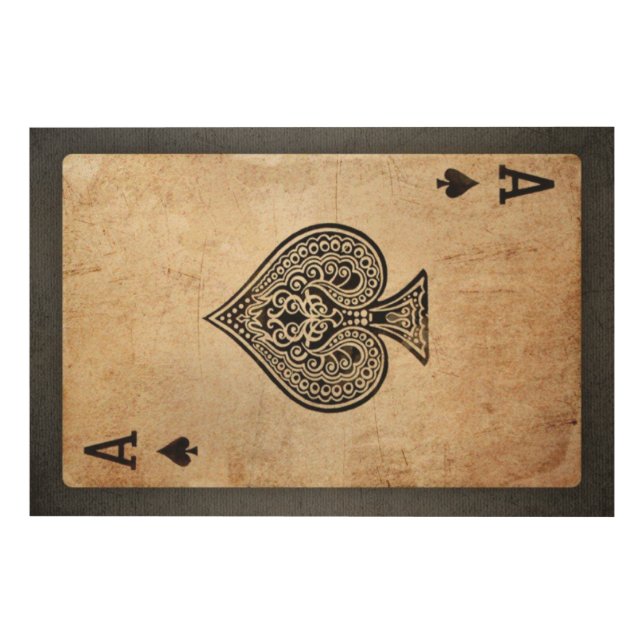 Ace of spades throw pillow wood wall art (Front)
