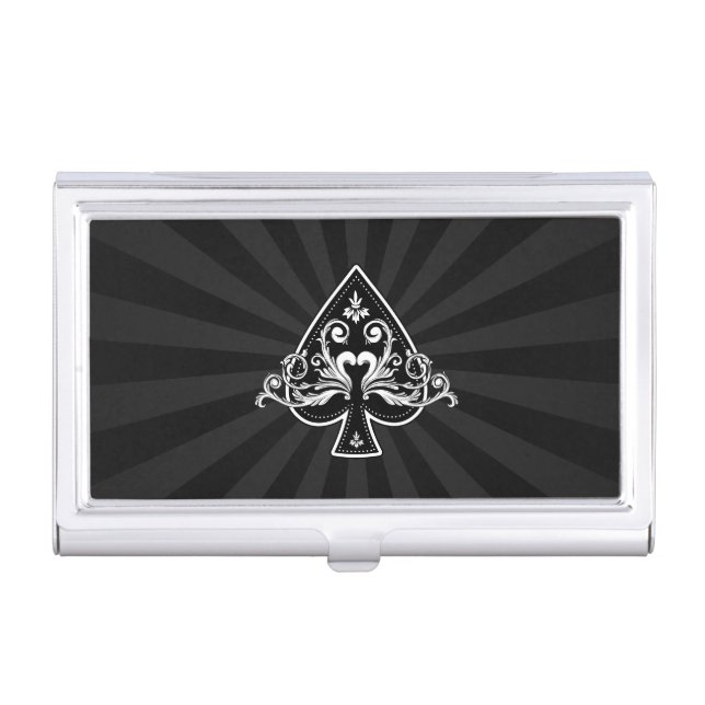 Ace of Spades Vintage Business Card Case (Front)