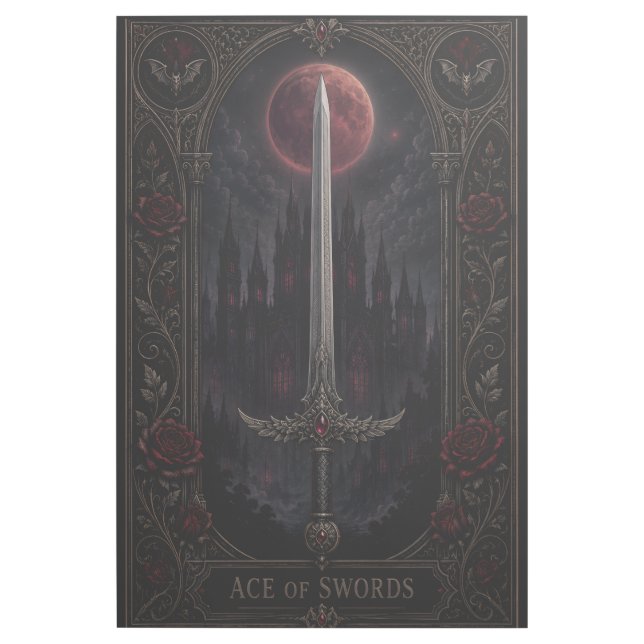 Ace of Swords Gallery wrap, Gothic Romantic,  Wrap (Front)