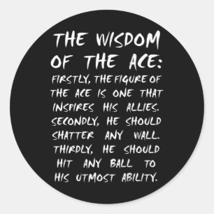 ace owl volleyball wisdom anime manga cosplay classic round sticker