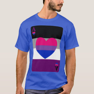 Ace playing card Asexual and Biromantic T-Shirt
