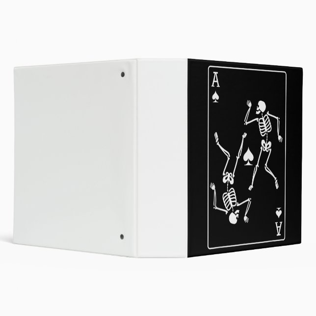 Ace Poker Card Playing Card Skeleton 3 Ring Binder (Background)
