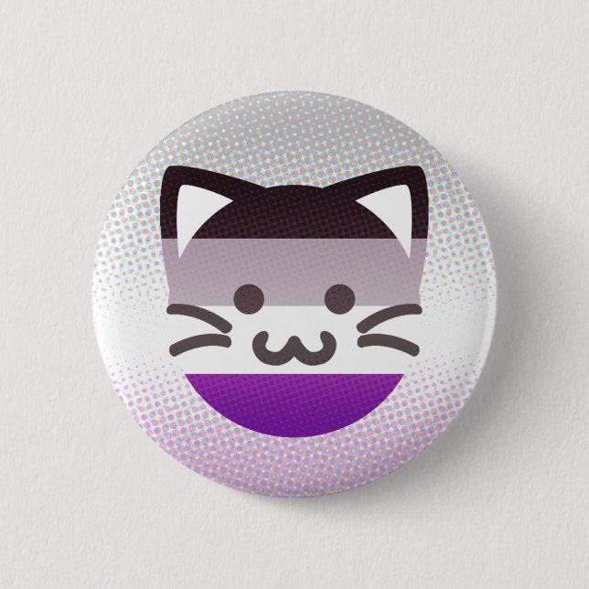 ace pride cat button (Front)
