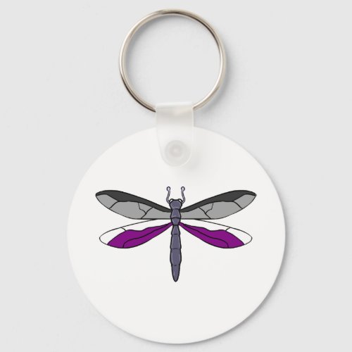 Ace Pride Dragonfly Keychain