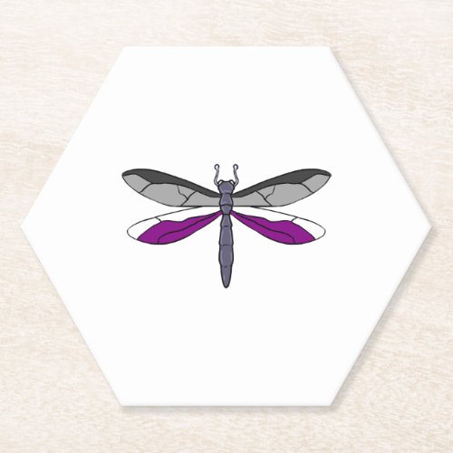 Ace Pride Dragonfly Paper Coaster