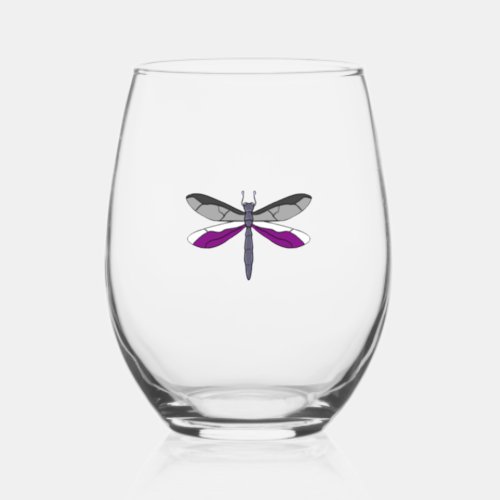 Ace Pride Dragonfly Stemless Wine Glass