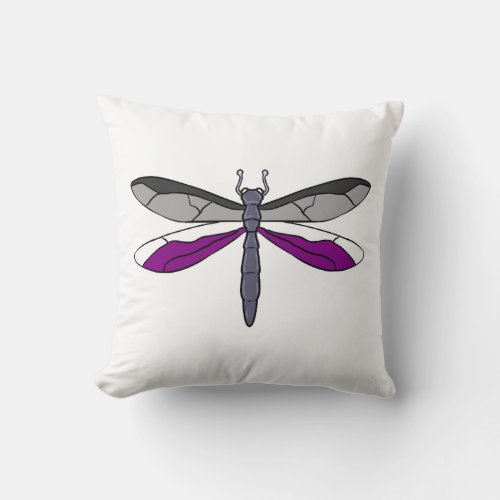 Ace Pride Dragonfly Throw Pillow