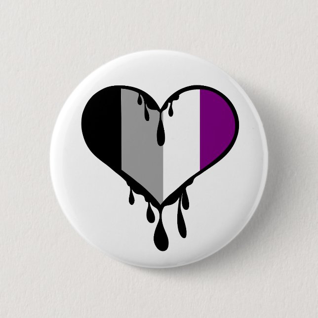 Ace Pride Dripping Heart Button (Front)