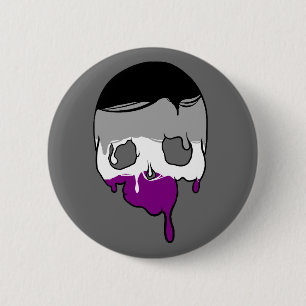 Ace Pride Dripping Skull Button