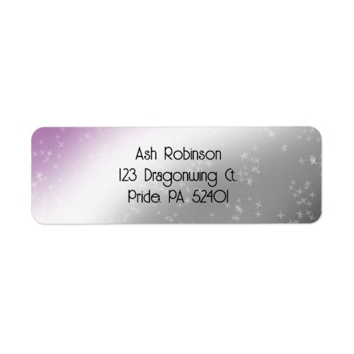 Ace Pride Glitter Sparkle Gradient Abstract Purple Label
