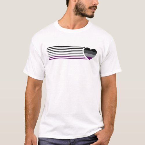 Ace Pride Heart LGBTQ Ally Panromantic Asexual T_Shirt