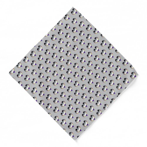 Ace Pride Heart Pattern Bandana