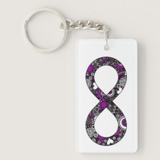 Ace Pride Infinity Neurodiverse Doodle Keychain