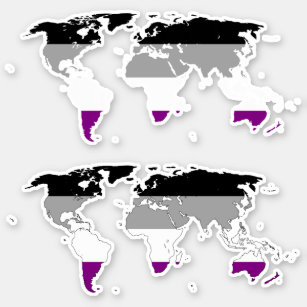 Ace Pride - Map of The World Sticker