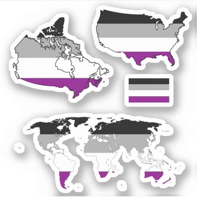 Ace Pride Maps I Sticker (Front)