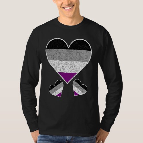 Ace Pride Month Asexual Flag Heart Queer Lgbt Asex T_Shirt