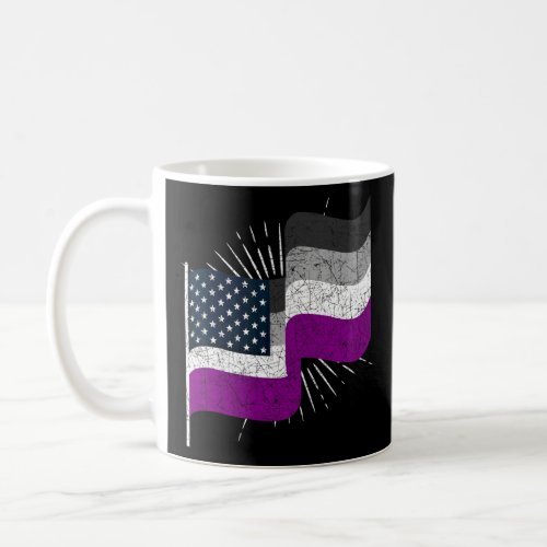 Ace Pride Month Asexual Us Flag Queer Lgbtqia Asex Coffee Mug