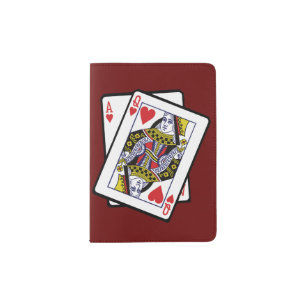 Ace & Queen of Hearts 21st Birthday  Passport Holder