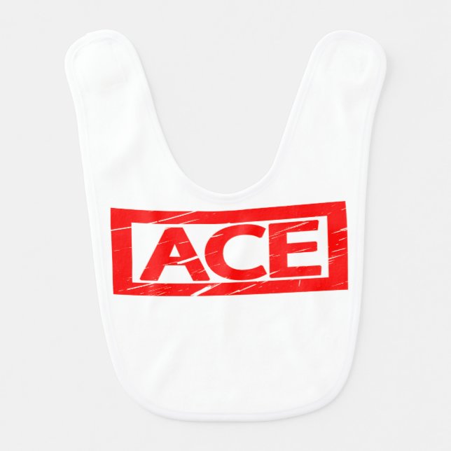 Ace Stamp Baby Bib (Front)