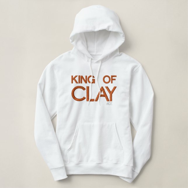 ACE Tennis KING OF CLAY Embroidered Hoodie (Design Front)