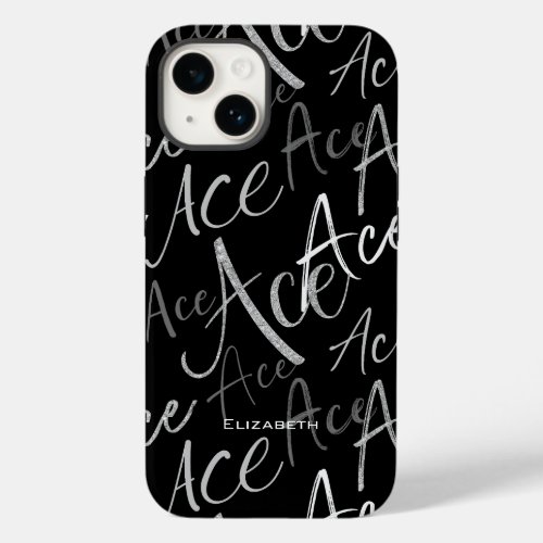 ace text pattern girls volleyball Case_Mate iPhone 14 case