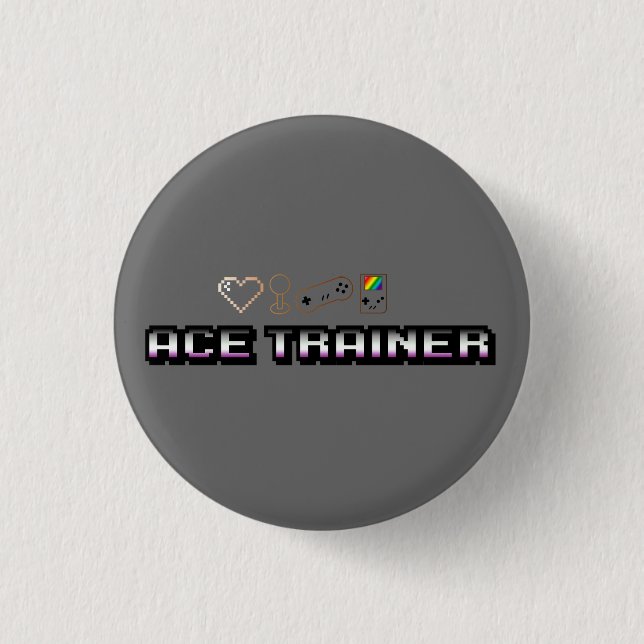 Ace Trainer Gaymer Button (Front)