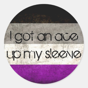 "Ace Up My Sleeve" Asexual Pride Stickers