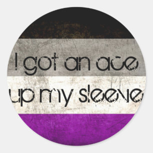 "Ace Up My Sleeve" Asexual Pride Stickers