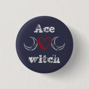Ace witch (asexual) badge / button